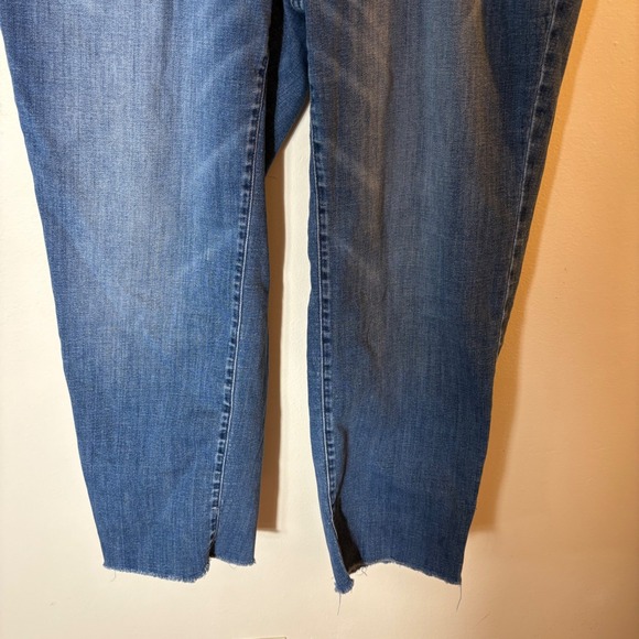 J. Jill‎ Denim High Rise Straight Leg Cropped Jeans Size 18 Blue Raw Hem - Picture 4 of 9
